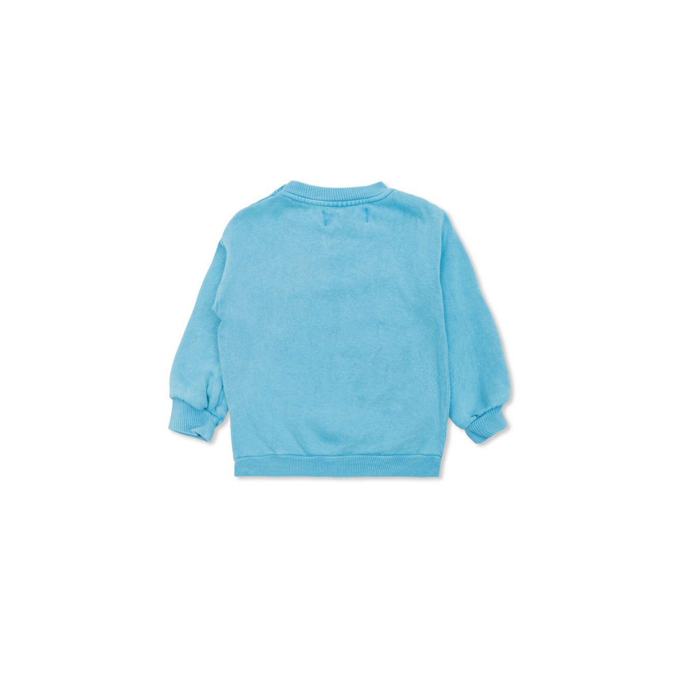 Bobo Choses Funny Ghost Print Baby Sweatshirt - Light Blue | Cute Halloween Outfit & Casual Wear for Infants