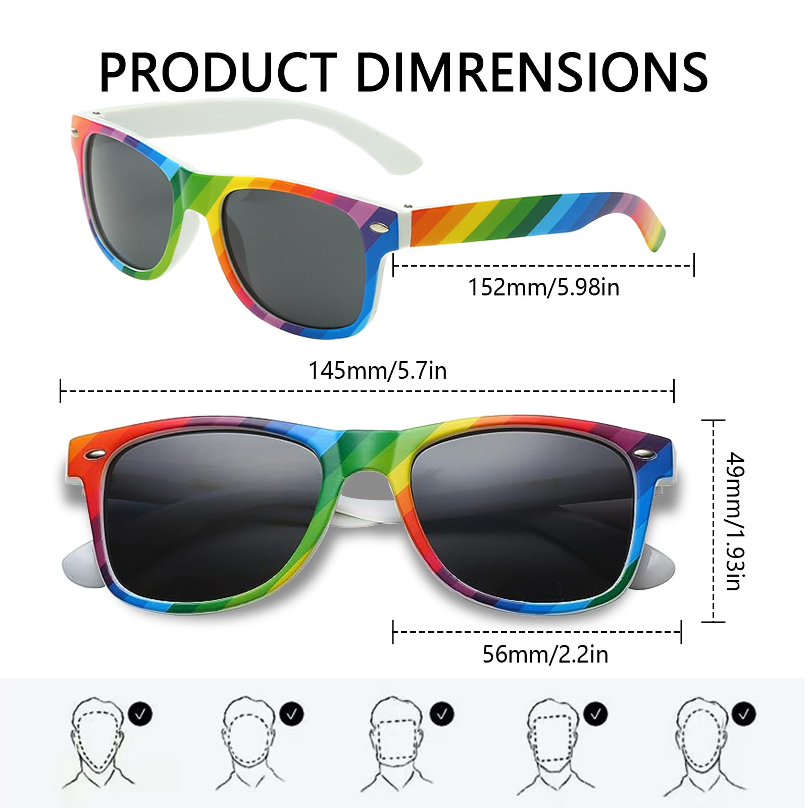 Stylish Polarized Sunglasses for Women & Men - Retro Fashion UV Protection Shades - Perfect for Halloween Parties, Beach Outings & Outdoor Activities