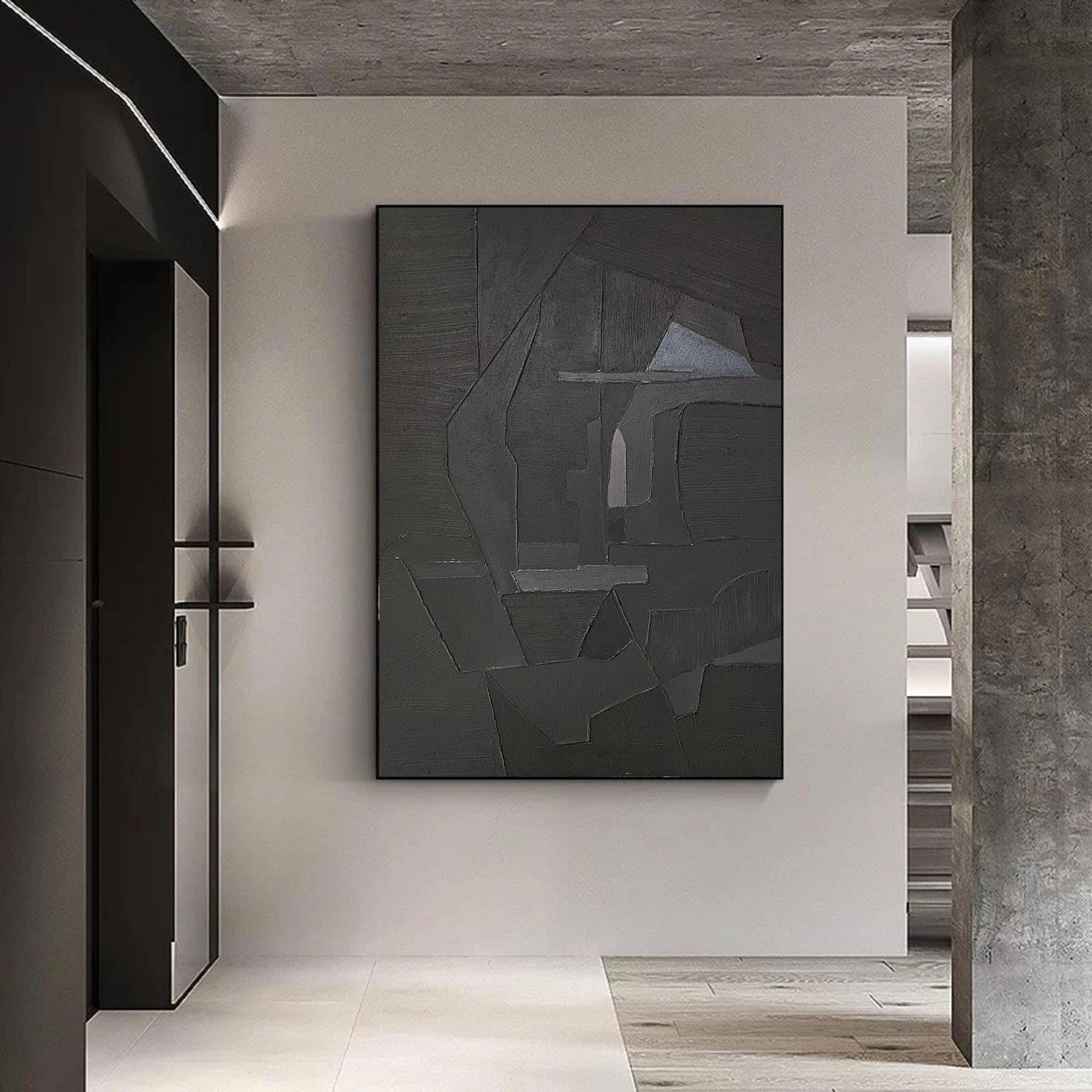Minimalist Zen Canvas Painting #MZ009 - Modern Abstract Wall Art for Home, Office & Meditation Room Decor