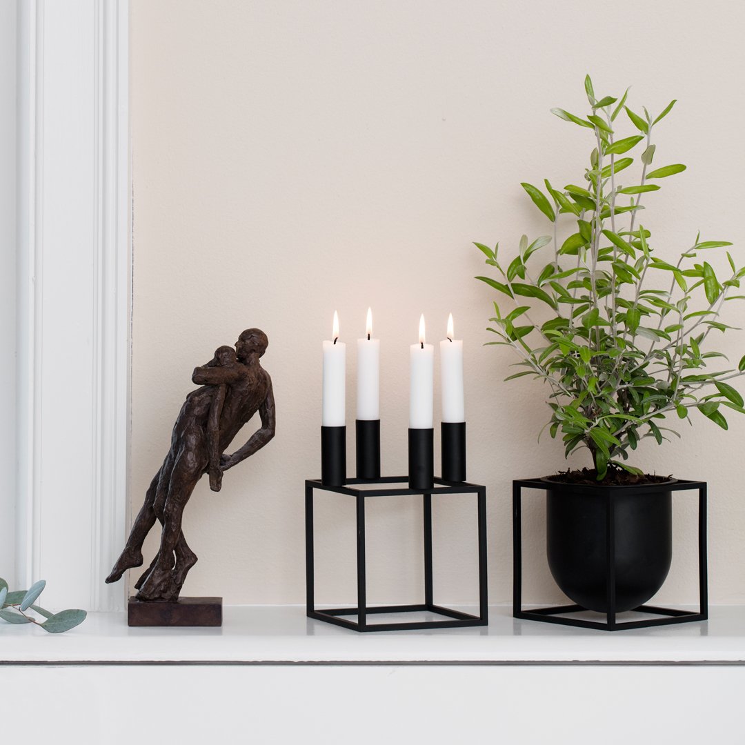 Soren Lassen Kubus Flower Pot - Modern Square Planter for Indoor & Outdoor Plants - Perfect for Home, Office, and Garden Decor