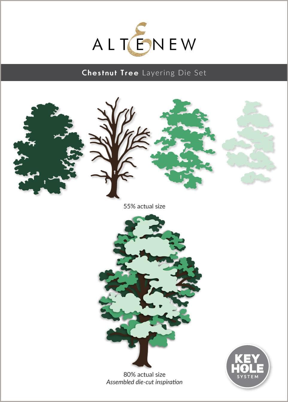 Layering Die Set for Chestnut Tree - Perfect for DIY Scrapbooking, Card Making, and Paper Crafts