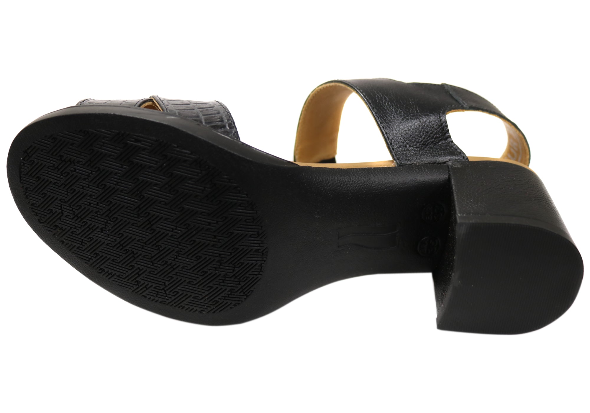 Vivian Women's Comfortable Leather Mid Heel Sandals - Stylish & Breathable Open Toe Shoes for Work, Party & Summer Outfits