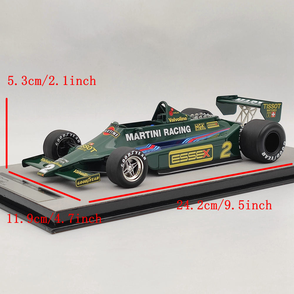1/18 Scale Tecno Mythos Series Lotus 79 1979 Italy GP Car - TM18 287E Resin Model Car for Collectors & Display - Perfect for Racing Enthusiasts & Home Decor