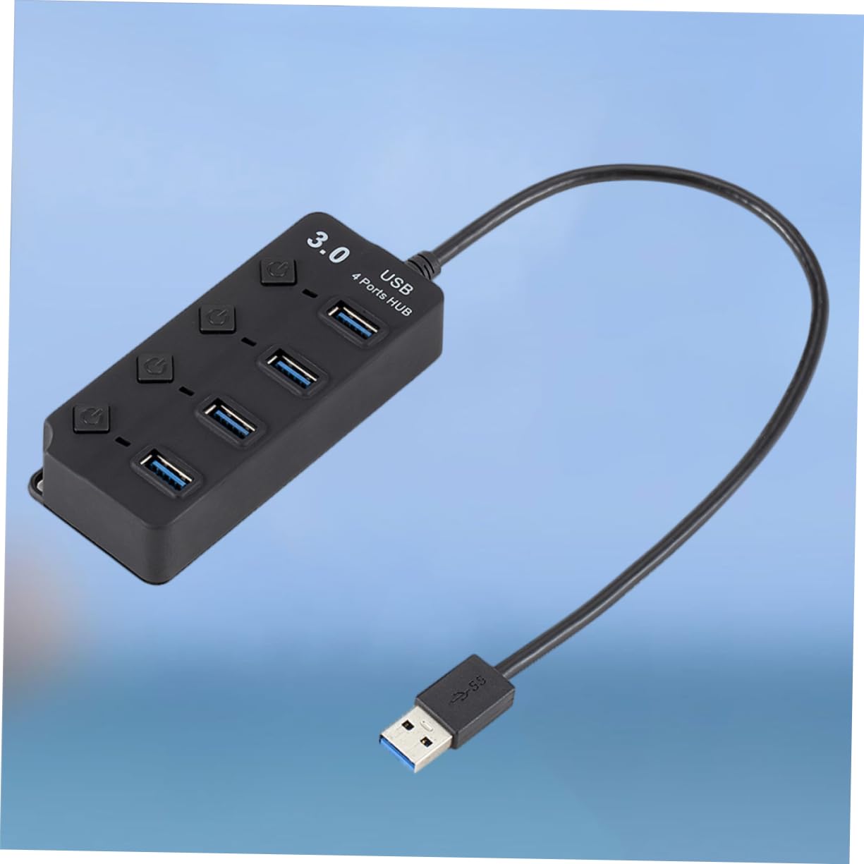 OSALADI 4-Port USB 3.0 Hub with 12A Fast Charging - High-Speed USB Splitter for Laptop, PC, Cell Phone, Tablet - Perfect for Home Office, Gaming & Travel Accessories