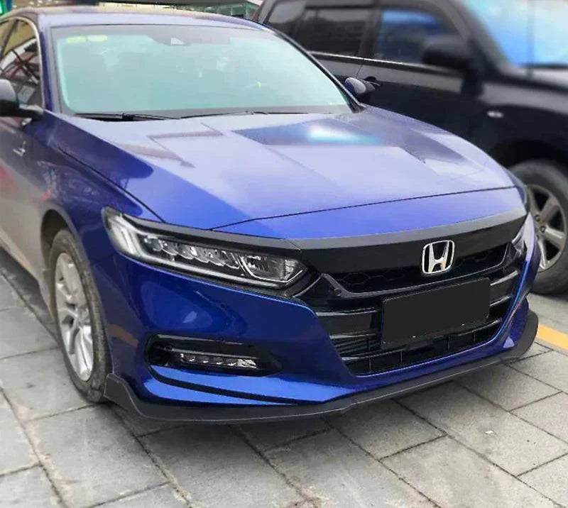 2018-2021 Honda Accord Sedan 4-Door 3-Piece Front Bumper Lip Spoiler - Stylish Car Body Kit for Enhanced Aerodynamics & Sporty Look - Perfect for Street Racing & Car Shows