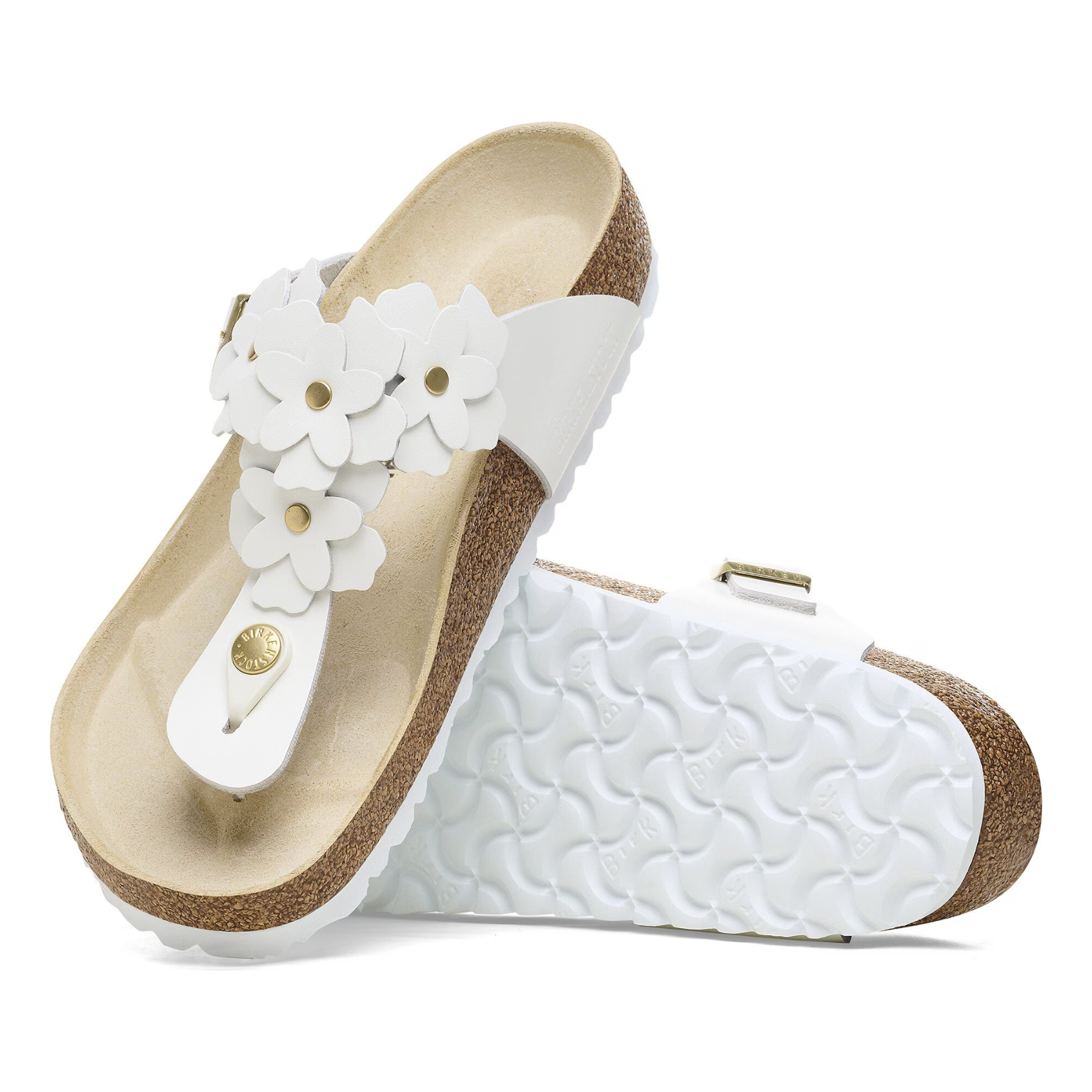 Birkenstock Women's Gizeh Flower Leather Sandals - Comfortable & Stylish Summer Footwear for Beach, Pool & Casual Outings