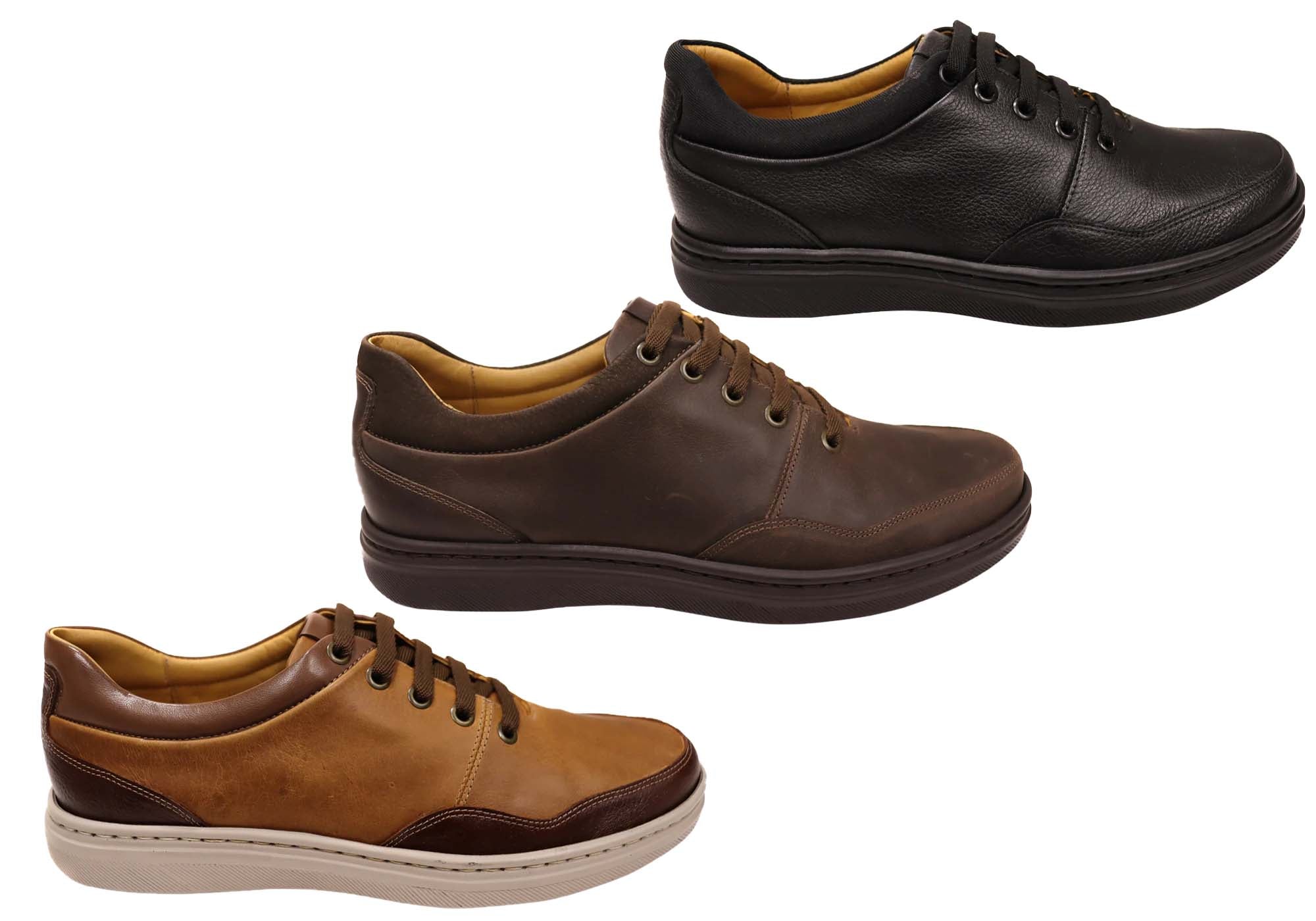 Opananken Jonny Men's Comfortable Brazilian Leather Lace Up Shoes - Casual & Dress Wear for Work, Travel & Everyday Use