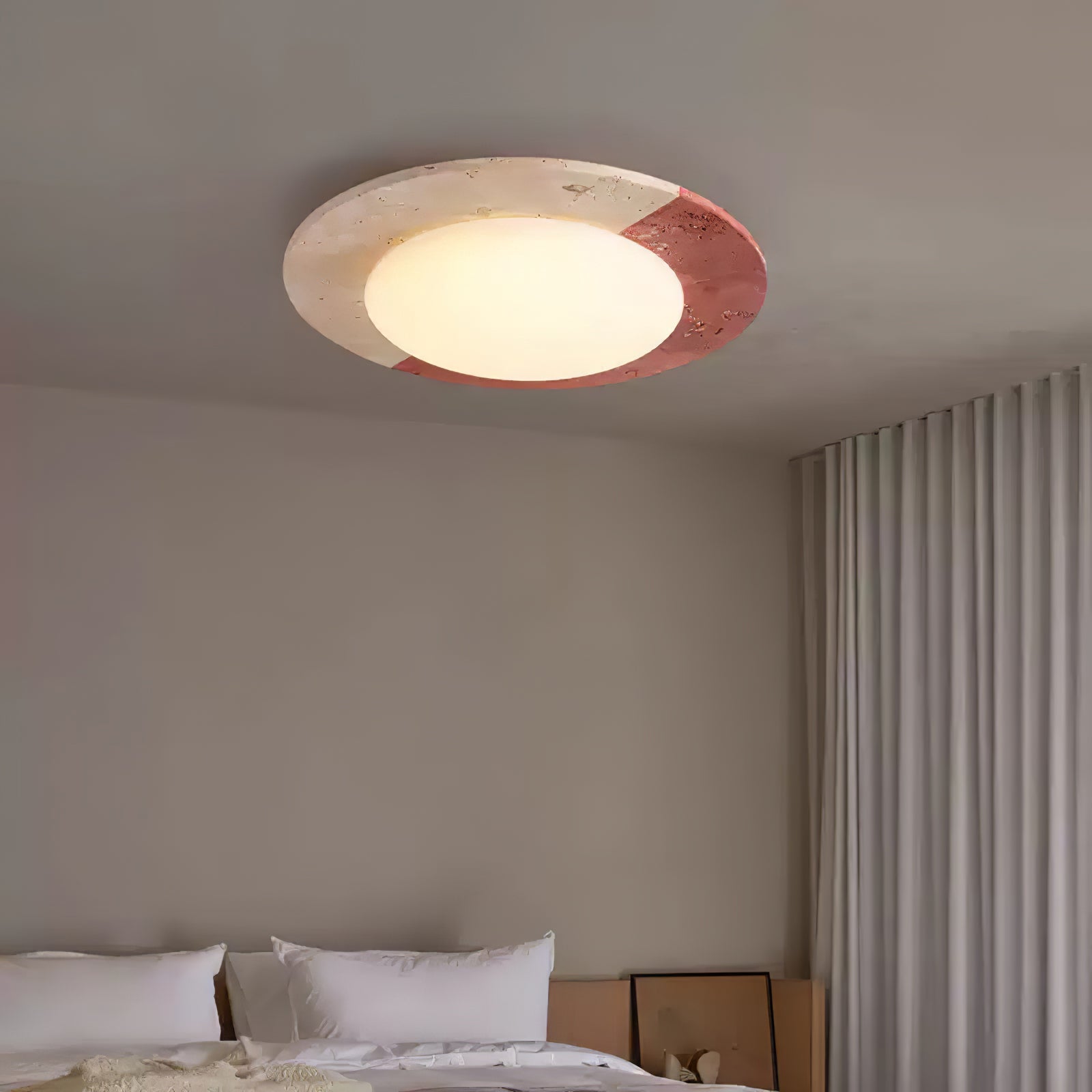 Celestial Travertine Ceiling Lamp - Modern Handcrafted Stone Pendant Light for Dining Room, Living Room & Bedroom | Elegant Home Decor Lighting Fixture