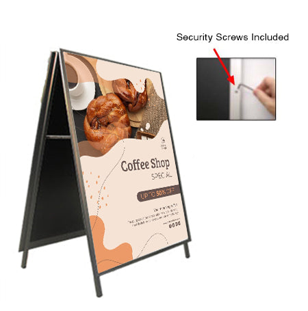 17x22 A-Frame Sign Holder with Security Screws - 1.25