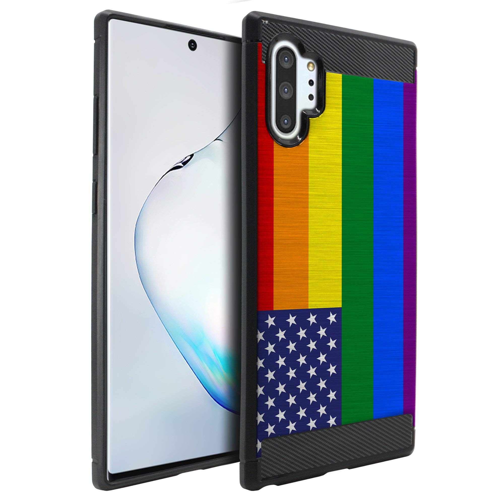 Samsung Galaxy Note 10 Case (6.3 Inch) - Slim Flexible TPU Shockproof Phone Cover with USA Flag Design | Perfect for Daily Use, Travel & Outdoor Activities
