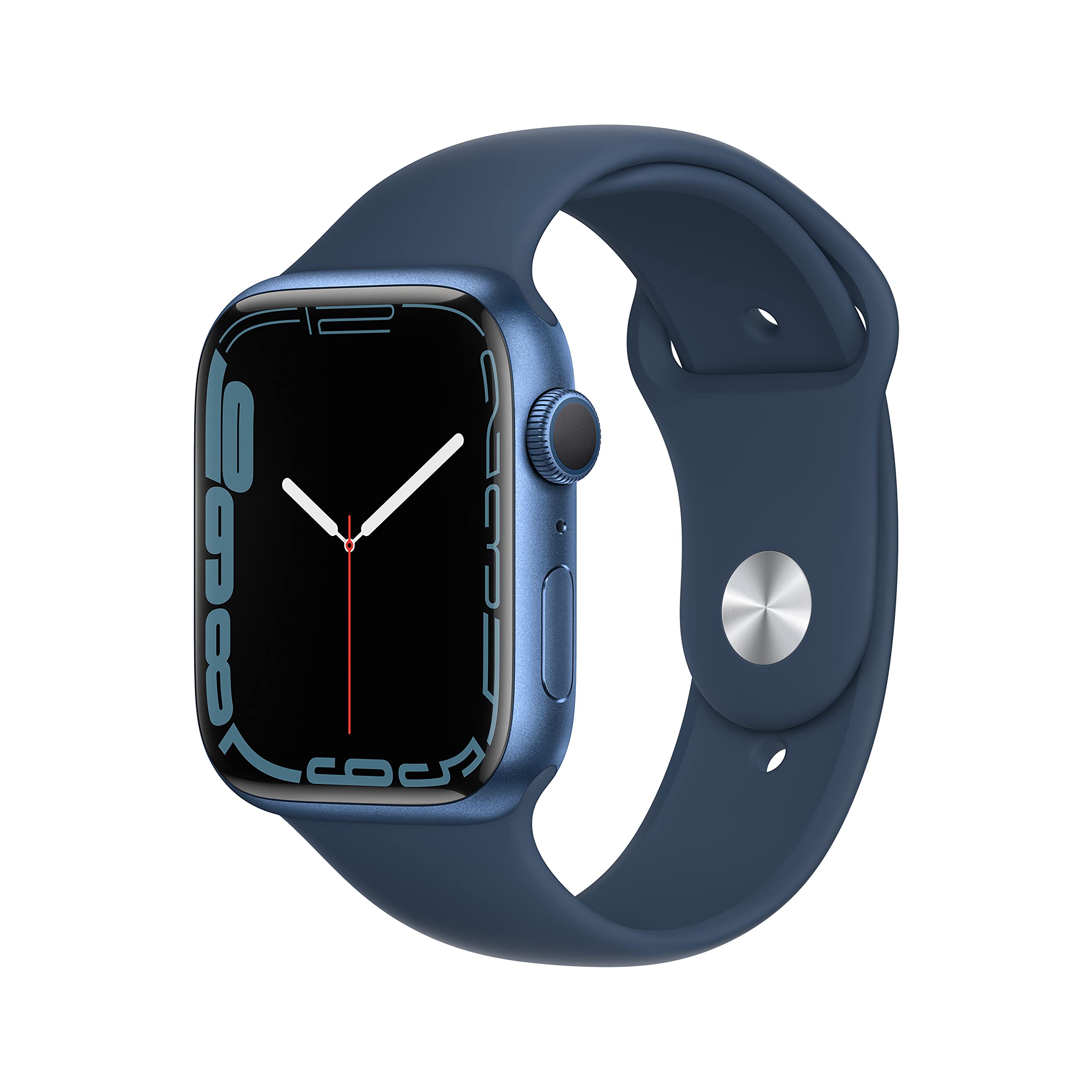 Apple Watch Series 7 (GPS, 45mm) - Blue Aluminum Case with Abyss Blue Sport Band (Renewed) | Smartwatch for Fitness Tracking, Heart Rate Monitoring & iPhone Notifications | Perfect for Running, Swimming & Daily Wear