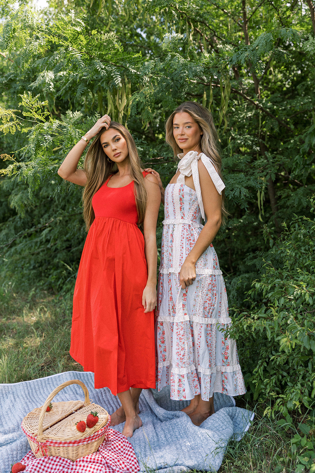 Addie Tank Midi Dress in Chili Red - Flowy Summer Dress for Women | Perfect for Beach, Vacation & Casual Outings