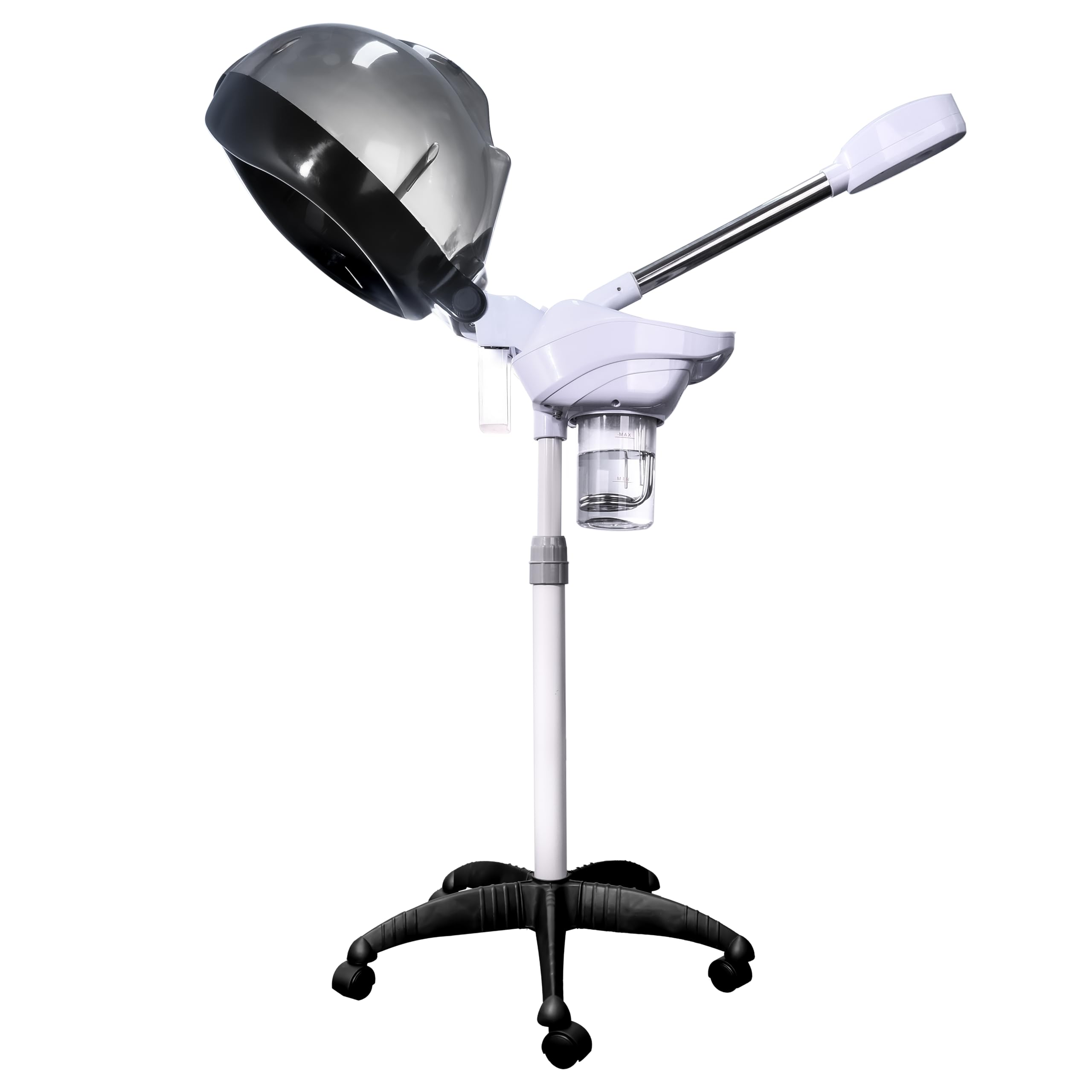Professional 2-in-1 Hair & Face Steamer with UV Ozone - Facial Steamer Humidifier for Deep Moisturizing & Hydration - Home & Salon Use - Perfect for Spa Days, Skin Care Routine & Hair Treatments (Black)
