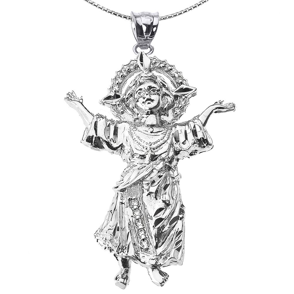 925 Sterling Silver Baby Jesus Pendant Necklace with Cubic Zirconia - Religious Jewelry for Women, Baptism Gift, First Communion, Christmas Present