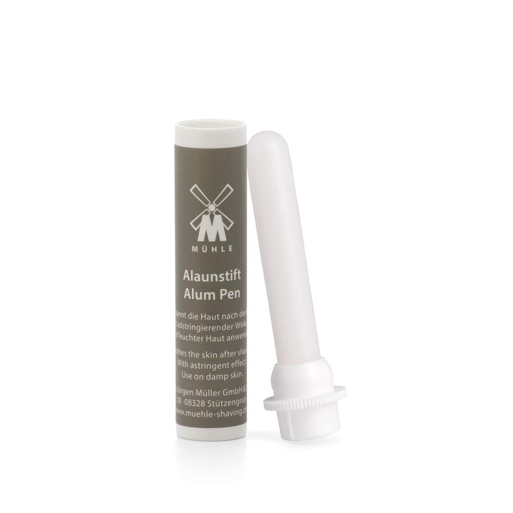MÜHLE Shaving Essentials Bundle - Natural Alum Stone Styptic Pencil, Aloe Vera Aftershave Balm (100ml) & Shaving Cream (75ml) | Luxury Men's Grooming Kit for Sensitive Skin | Perfect for Travel & Daily Shaving Routine