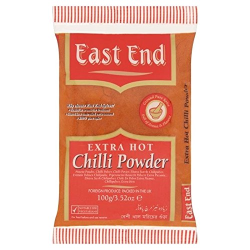 East End Extra Hot Chilli Powder 100g - Premium Spicy Seasoning for Cooking, BBQ, Mexican & Indian Cuisine - Adds Fiery Heat to Dishes