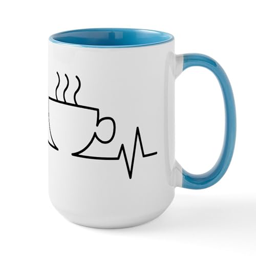 White/Blue Inside - Coffee Heartbeat