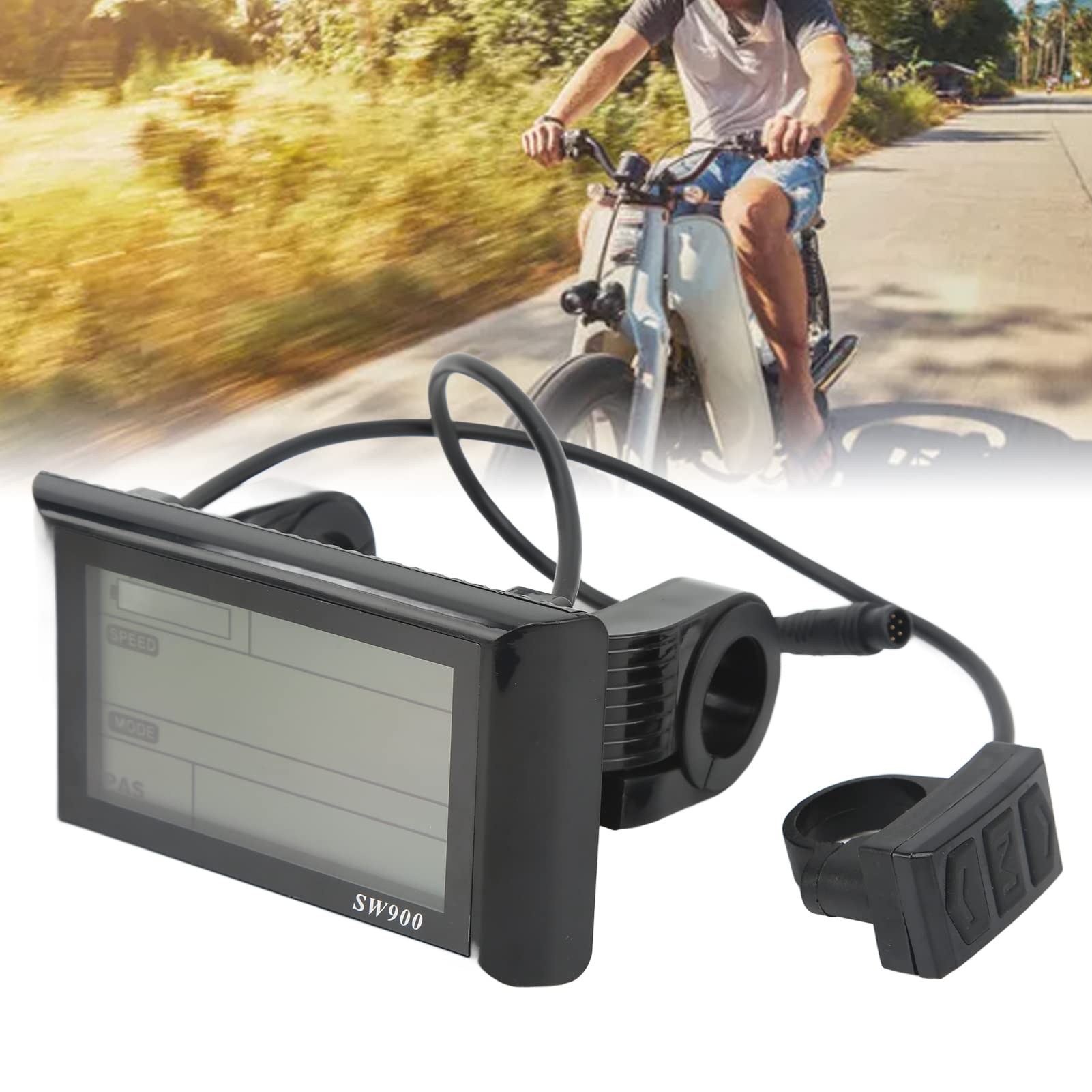 SW900 LCD Display Meter for Electric Scooters - ABS Digital Speedometer with Connector - Perfect for E-Scooter Upgrades & DIY Repairs