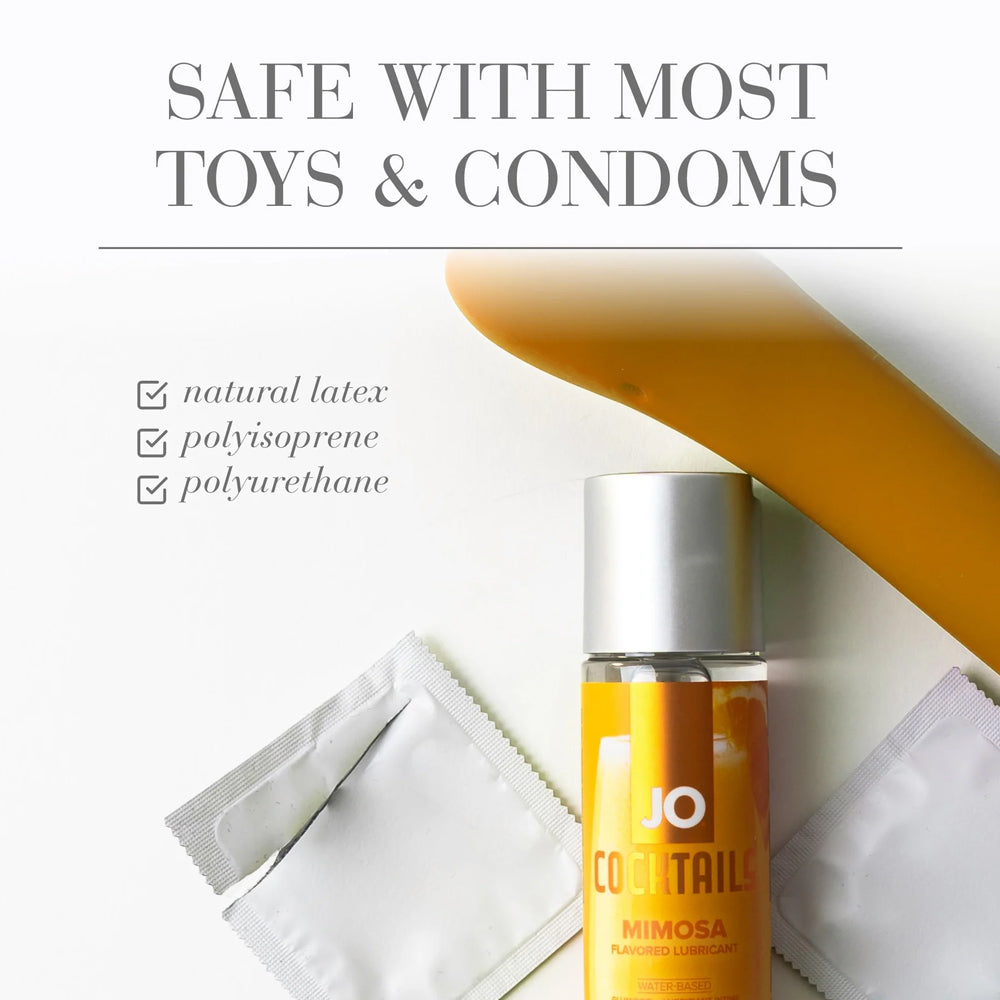 JO Cocktails Flavored Lubricant - Mimosa Flavor | Water-Based Personal Lubricant for Couples | Perfect for Romantic Nights & Sensual Massage