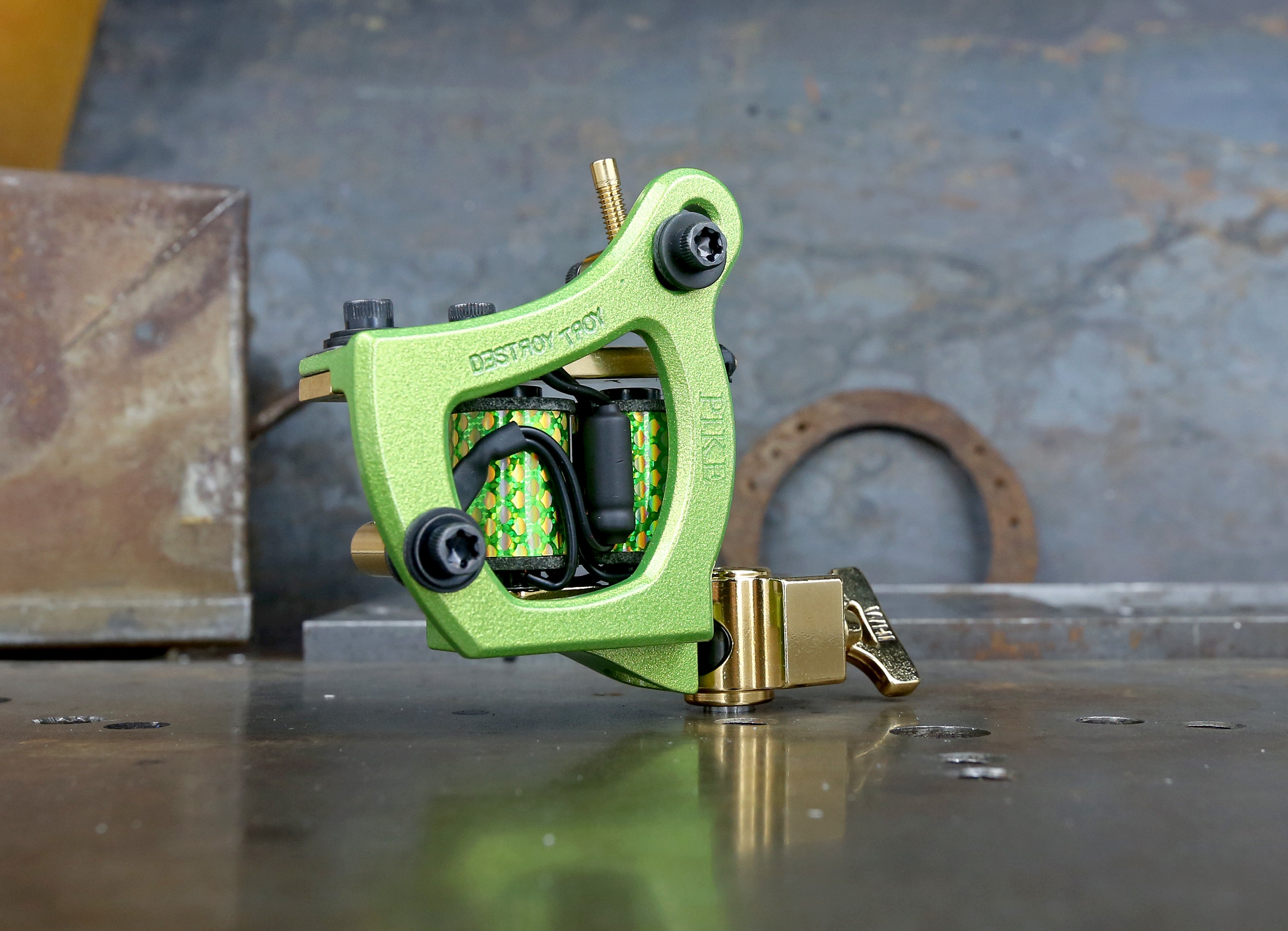 Limited Edition Mike Pike x Destroy Troy Teacup Liner - Sour Apple & Gold Design | Collectible Skateboard Accessory for Skateboard Enthusiasts & Streetwear Fans
