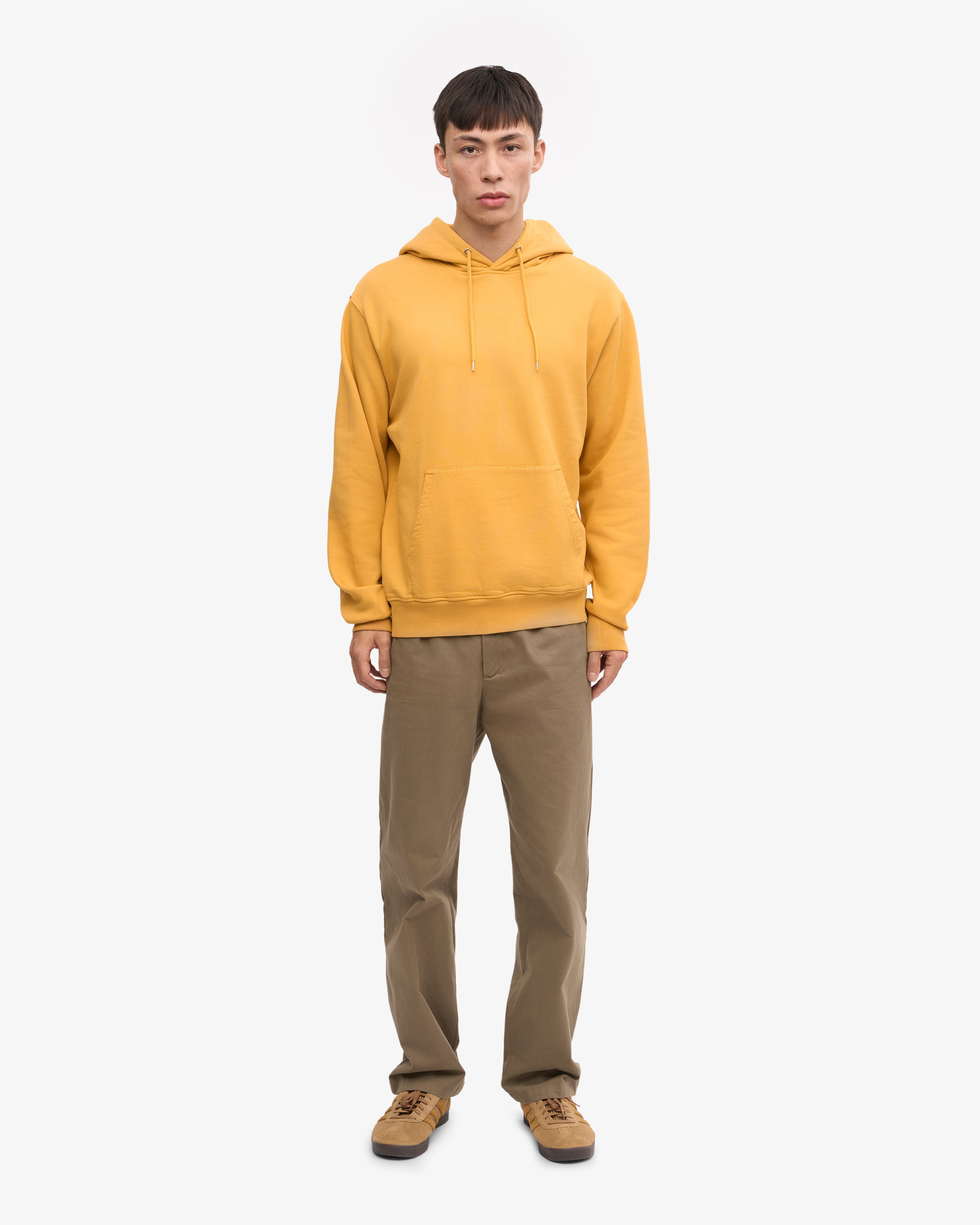 Organic Cotton Classic Hoodie - Burned Yellow | Eco-Friendly Unisex Pullover for Casual Wear & Outdoor Activities