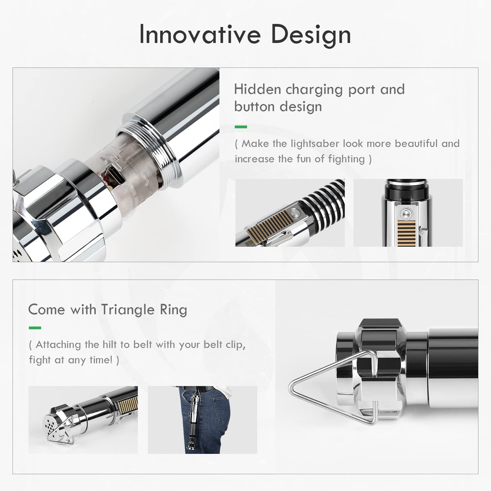 Custom Smooth Swing Xenopixel 3.0 Lightsaber with 34 Sound Fonts & Motion Control - Infinite Color Changing LED Lightsaber with Stand - Luke Skywalker Style for Cosplay, Collecting & Star Wars Enthusiasts