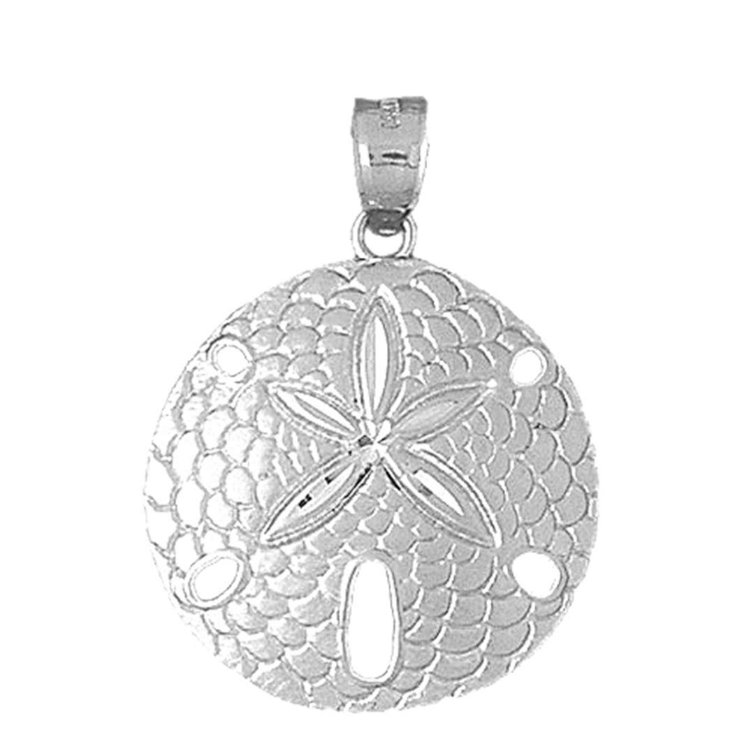 925 Sterling Silver Sand Dollar Pendant Necklace - 35mm Beach Jewelry for Women | Perfect for Summer Vacations, Beach Weddings & Coastal Fashion