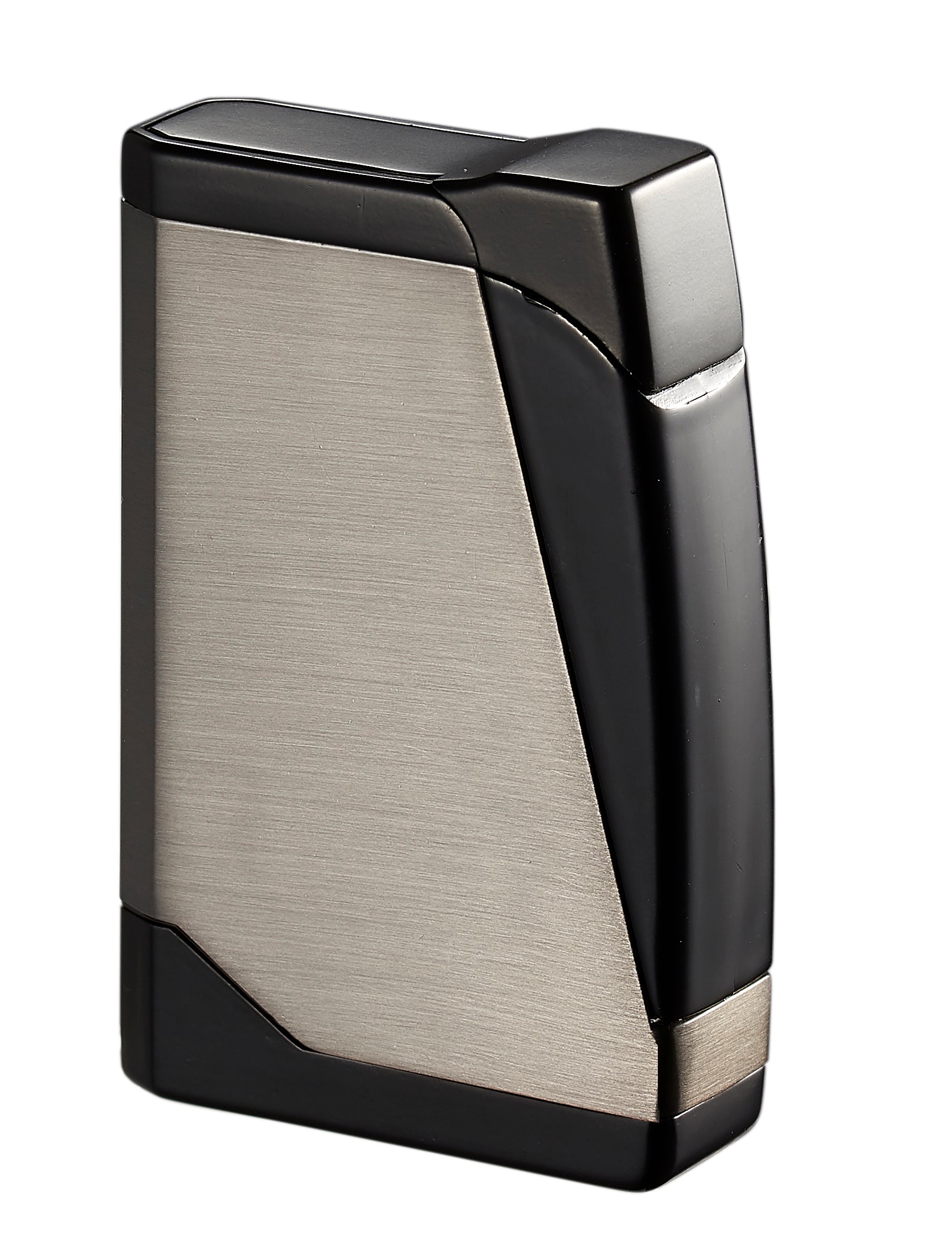Premium Madrid Dual Torch Flame Cigar Lighter - Silver Finish | Windproof Butane Lighter for Cigars, Cigarettes & Outdoor Use | Perfect for Smoking Enthusiasts & Gifts