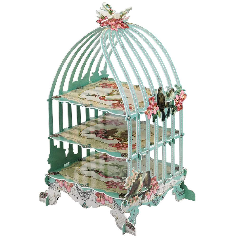STOBOK 3-Tier Birdcage Cake Stand - Elegant Cupcake Display Holder for Weddings, Birthday Parties, Tea Events & Dessert Tables - Perfect for Home Decor & Special Occasions