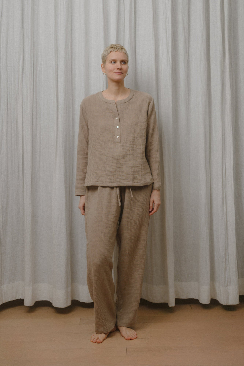 Organic Cotton Gauze Lounge Pants for Women - Soft & Breathable Comfort Pajama Pants - Perfect for Yoga, Sleepwear & Relaxing at Home