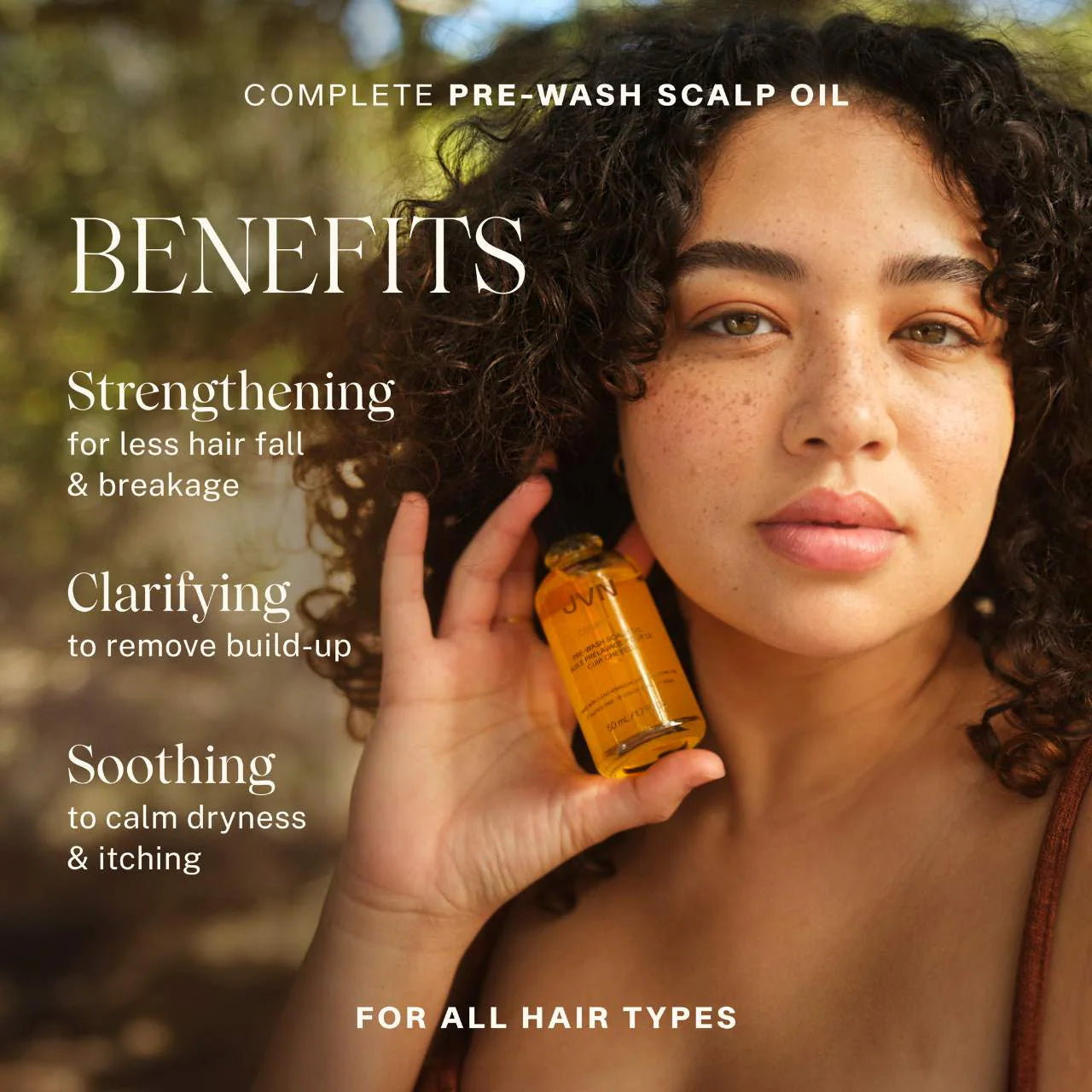 JVN Complete Pre Wash Scalp & Hair Strengthening Treatment Oil 50ml - Nourishing Hair Care for Dry Scalp & Damaged Hair - Perfect for Pre-Shampoo Treatment & At-Home Hair Spa