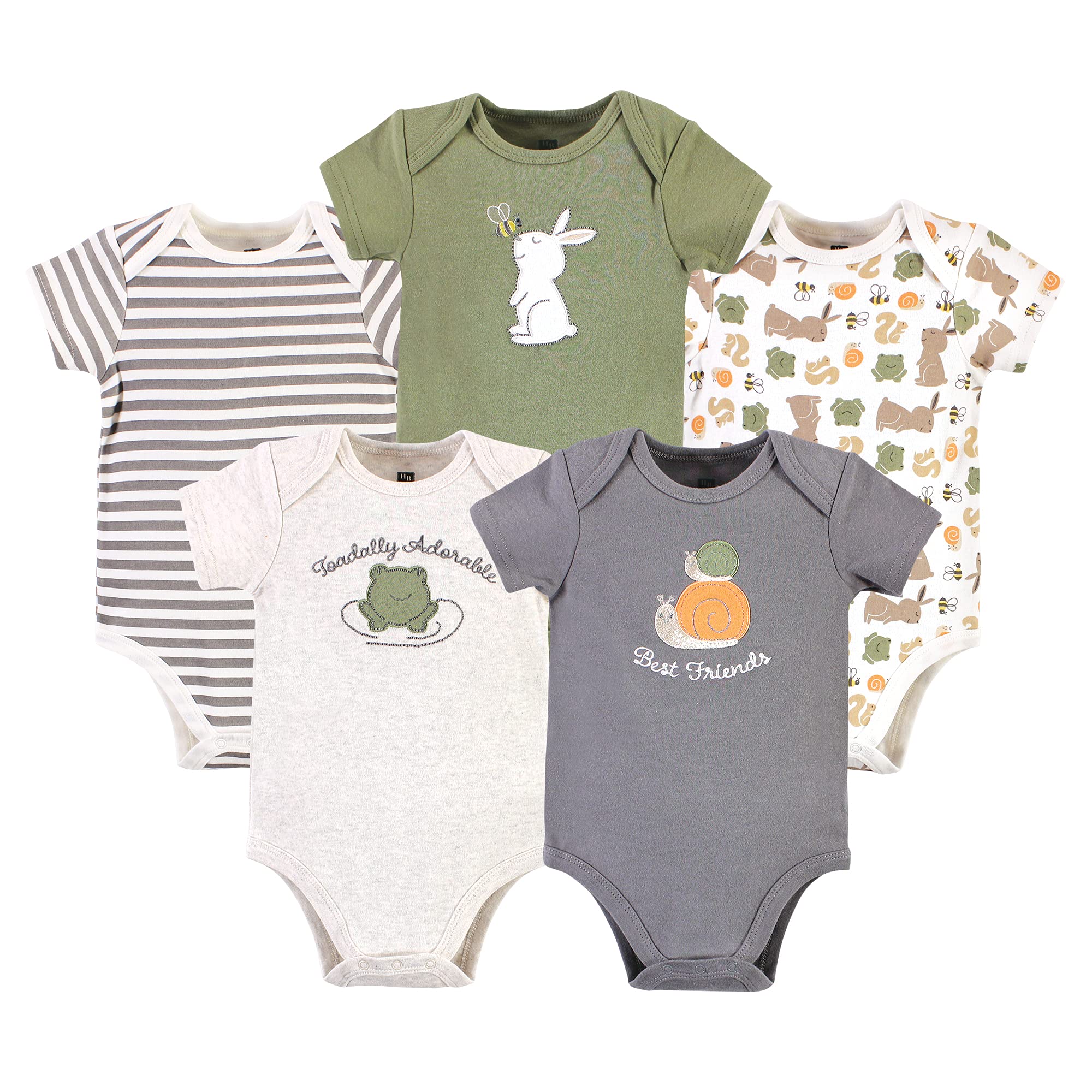 Hudson Baby Cotton Bodysuits - Soft Unisex Onesies for Newborns