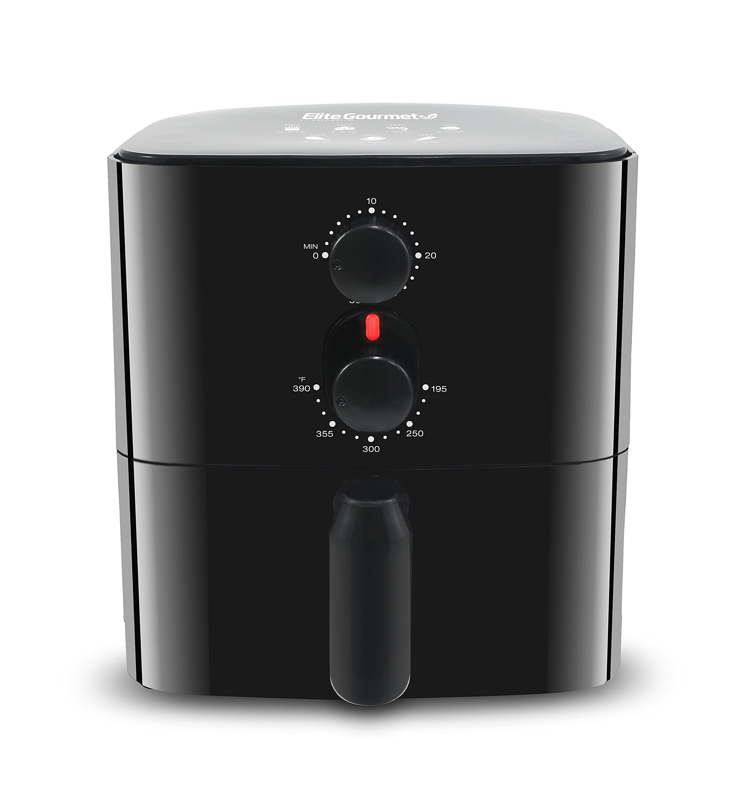 Elite Gourmet EAF-3218 1.1Qt Compact Air Fryer - Oil-Free Healthy Cooking, Adjustable Timer & Temperature Control - Perfect for Small Kitchens, Dorms, and Healthy Meal Prep