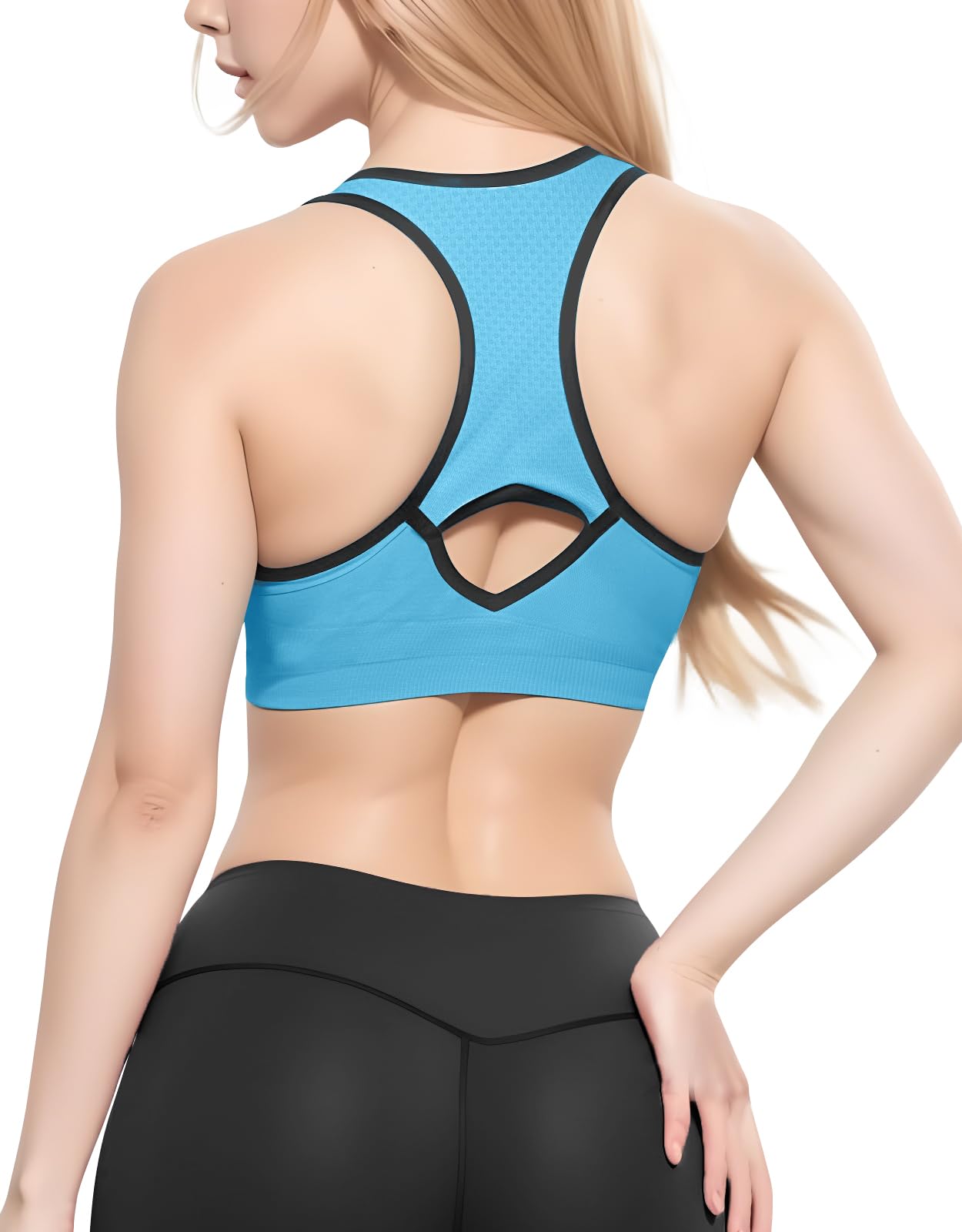 Women's Match Racerback Sports Bras - Padded Seamless Workout Tops for Yoga, Gym, Running & Fitness | Breathable Support for High-Intensity Training & Active Lifestyles