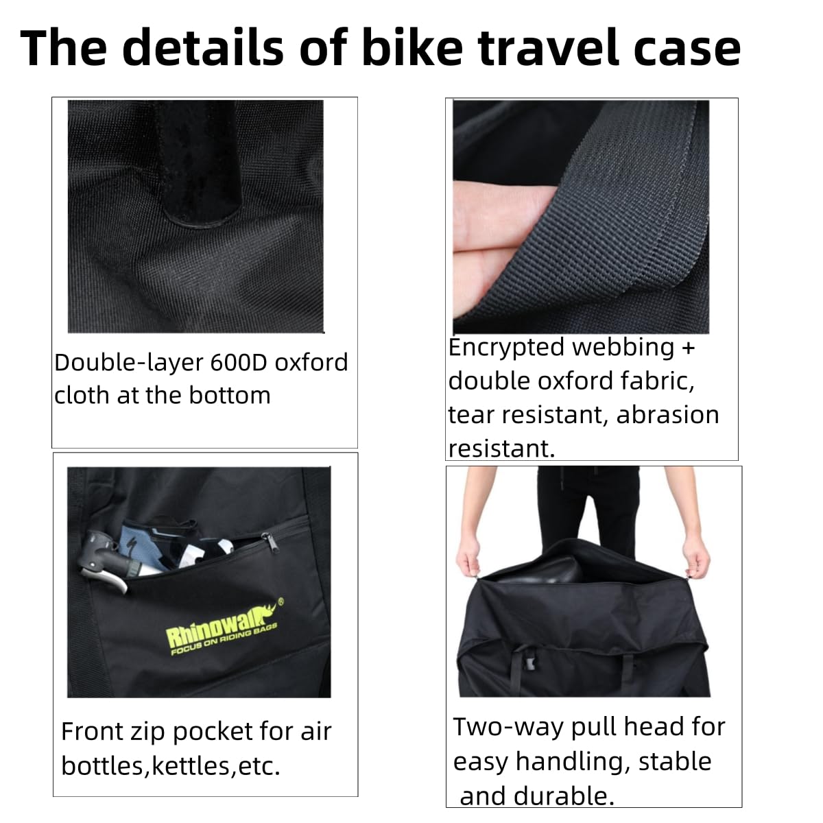 20 Inch Folding Bike Bag - Durable Mountain Bicycle Travel Case for Airplane Transport & Shipping | Perfect for Commuting, Travel & Bike Storage