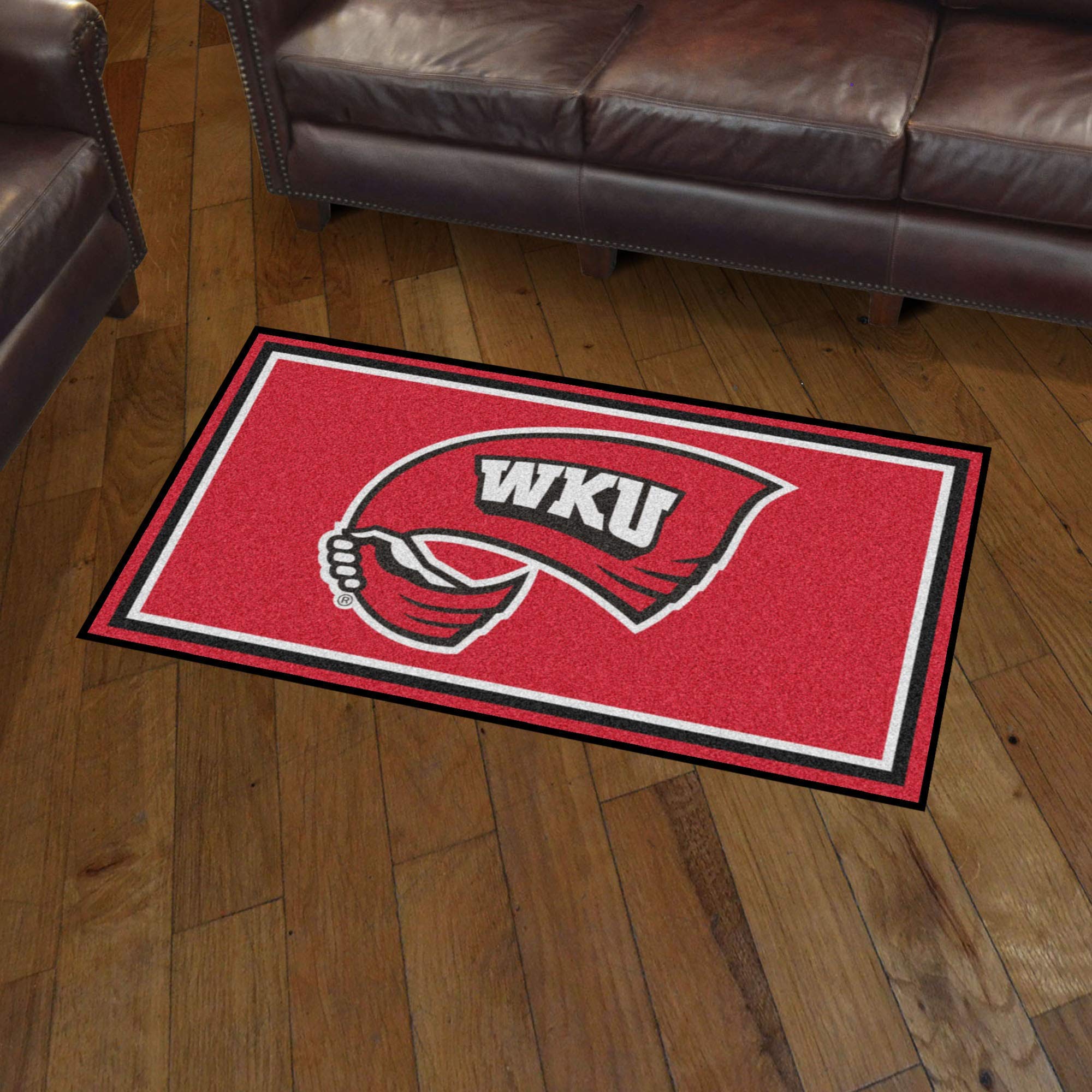 FANMATS NCAA Western Kentucky Hilltoppers 3x5 Feet Plush Area Rug - Soft College Sports Fan Rug for Game Room, Dorm Decor & Tailgating Mat | Machine Washable Indoor Outdoor Carpet