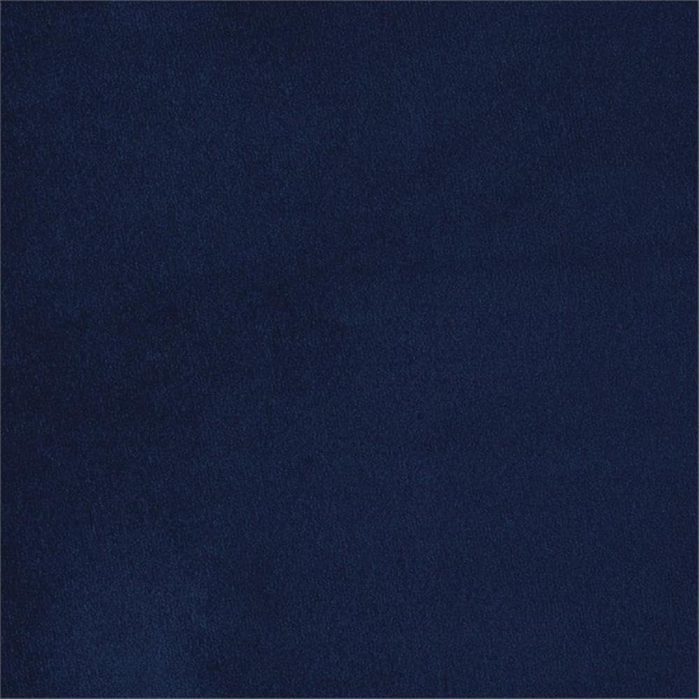 Pemberly Row 16'' Mid-Century Modern Accent Chair - Navy Blue Velvet Upholstery with Wooden Legs | Perfect for Living Room, Bedroom, or Office Decor