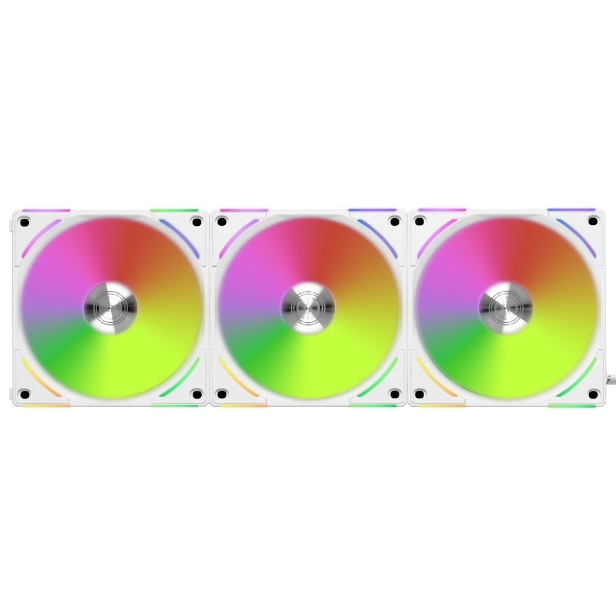 Lian Li UNI FAN AL120 V2 Triple Pack 120mm RGB PWM PC Case Fans with Controller - Black/White (UF-AL120V2-3B/UF-AL120V2-3W) - High Airflow Cooling for Gaming PC Builds & Custom Water Cooling Systems