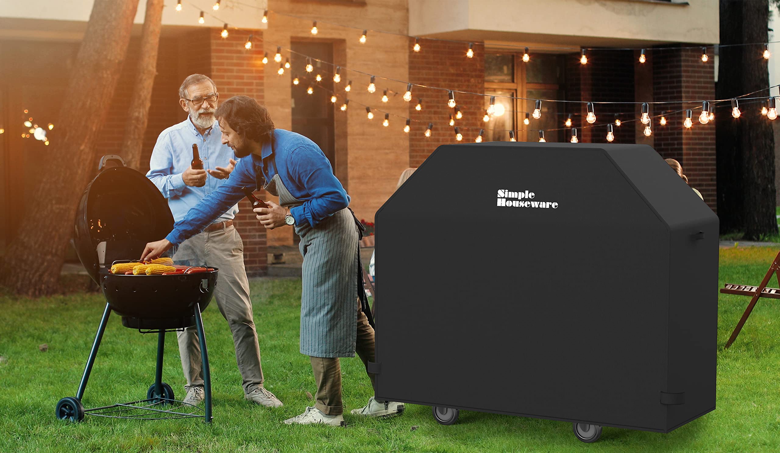 Heavy Duty 58-Inch Waterproof BBQ Grill Cover - Weather-Resistant Polyester Gas Grill Protector for Outdoor Cooking & Backyard Parties