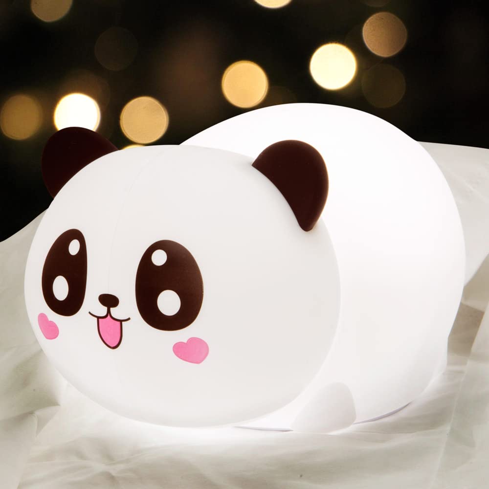 Aultra Color Changing Panda Night Light for Kids - Soft Silicone Nursery Lamp, Cute Room Decor for Girls & Boys - Perfect Baby Gift & Bedtime Companion (Panda) | Ideal for Bedrooms, Nurseries & Kids' Rooms