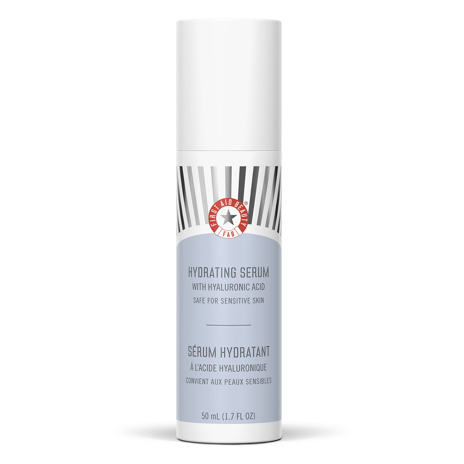 First Aid Beauty Hydrating Serum with Hyaluronic Acid - 24 Hour Moisture Boost, Lightweight Face Serum with Squalane & Colloidal Oatmeal for Sensitive Skin, 1.7 oz | Daily Skincare Routine, Dry Skin Relief, Post-Cleansing Hydration