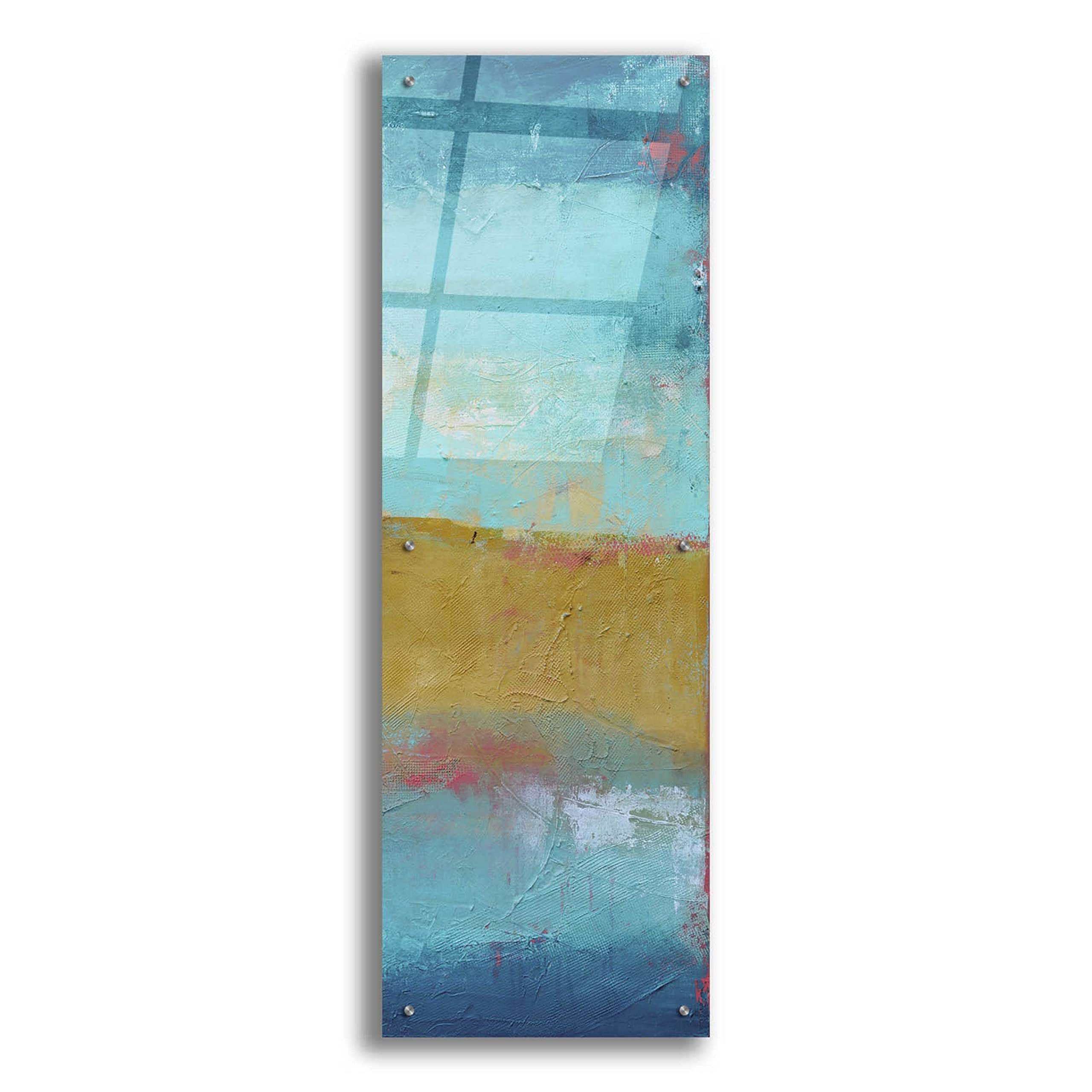 Epic Art 'Riviera Bay II' by Erin Ashley - 16x48 Inch Acrylic Glass Wall Art Painting, Modern Coastal Decor for Living Room, Bedroom & Office