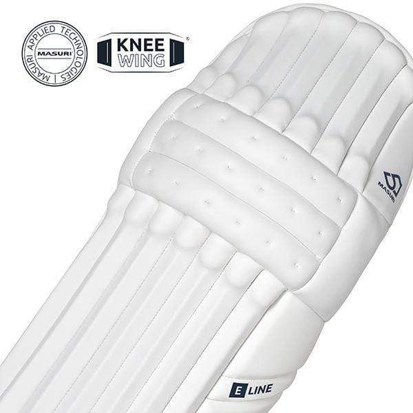 Masuri E Line Junior Cricket Batting Pads - Lightweight Protective Gear for Youth Cricket Players | Perfect for Practice, Matches & Training Sessions