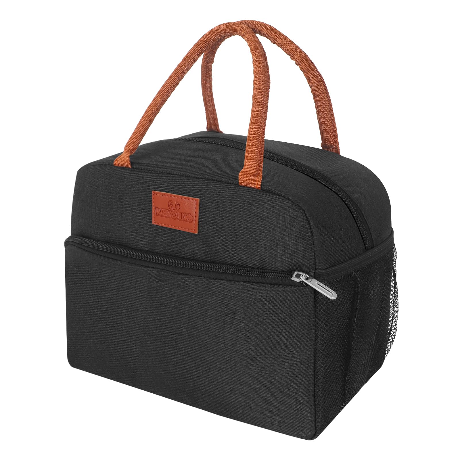 CCidea Insulated Lunch Bag for Women & Men - Leakproof Reusable Lunch Tote Cooler for Work, Office, Picnic, Travel - Perfect for Meal Prep & Outdoor Activities (Black)