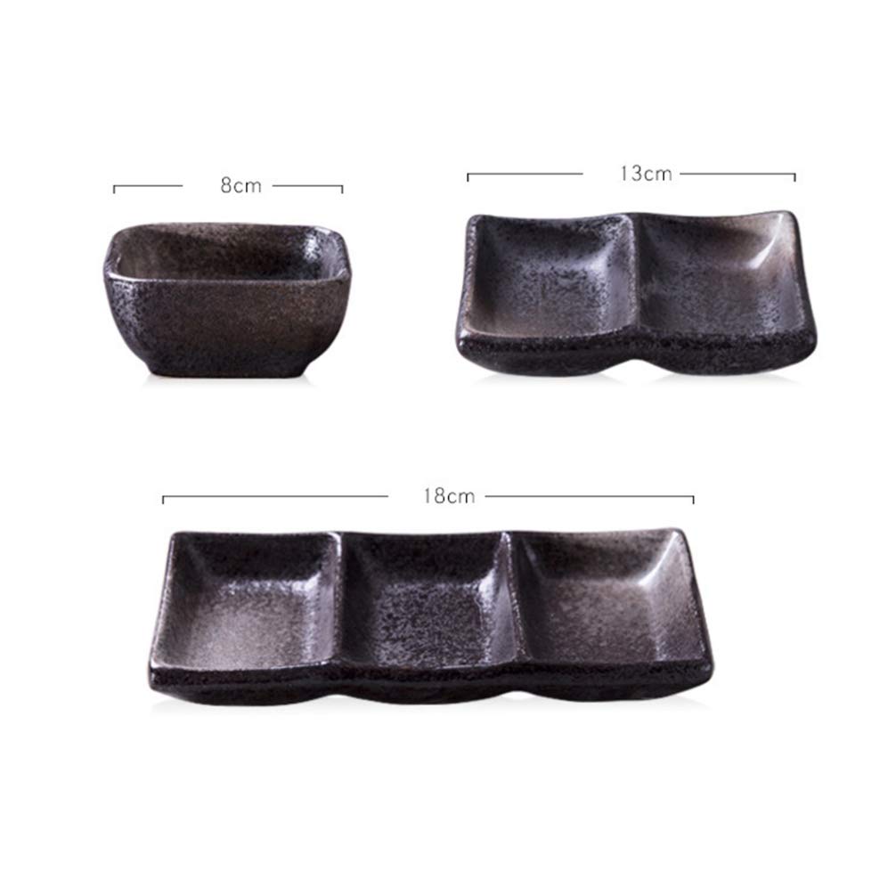 Hemoton 2-Piece Ceramic Soy Sauce Dipping Bowls - Mini Japanese Seasoning Dishes for Sushi, Snacks, Chips & Cooking | Perfect for Asian Cuisine, Dinner Parties & Home Kitchens