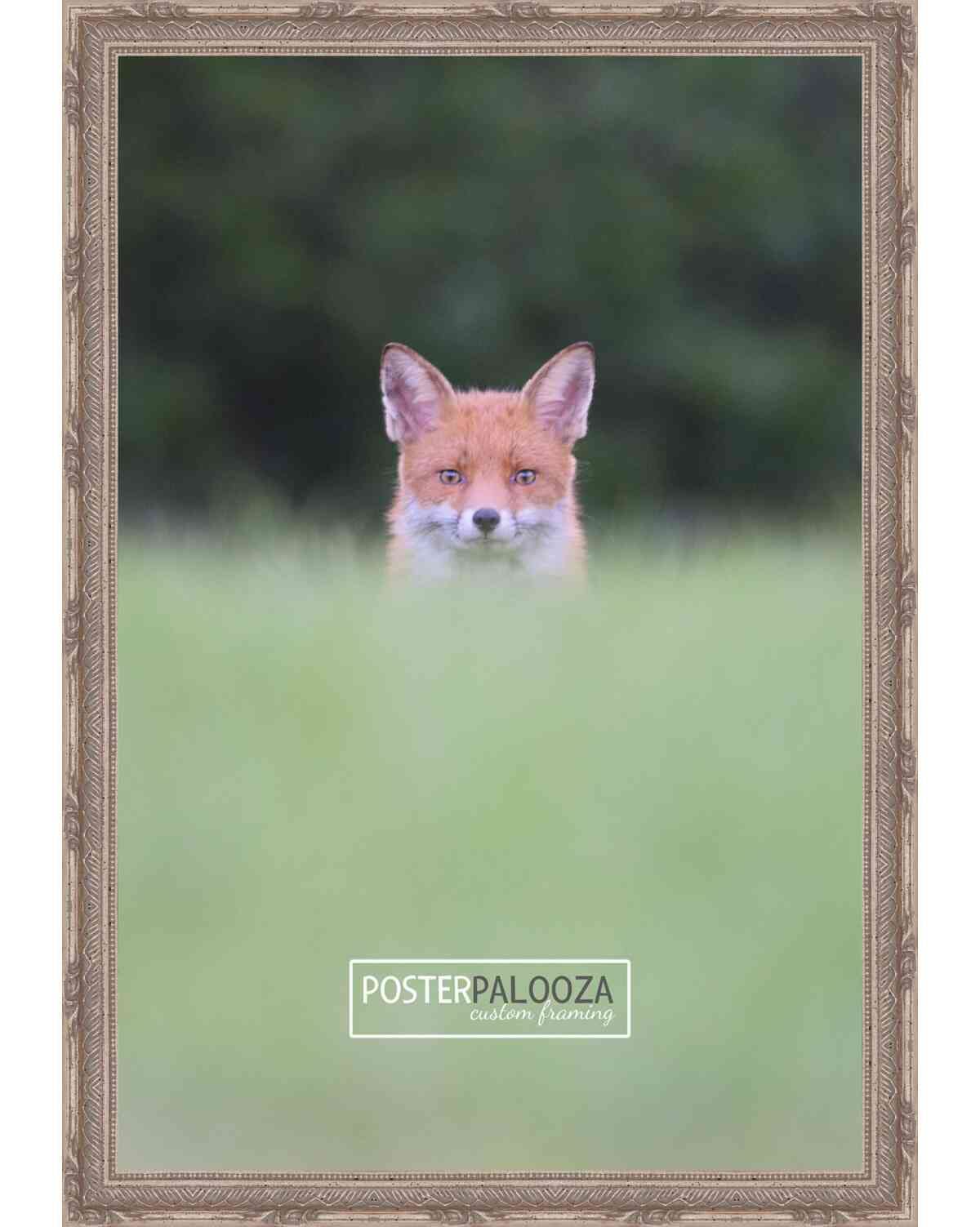 17x11.5 Ornate Silver Wood Picture Frame with UV Acrylic Plexiglass - Complete Set Includes Foam Board Backing & Hanging Hardware - Perfect for Posters, Artwork, and Home Decor Display