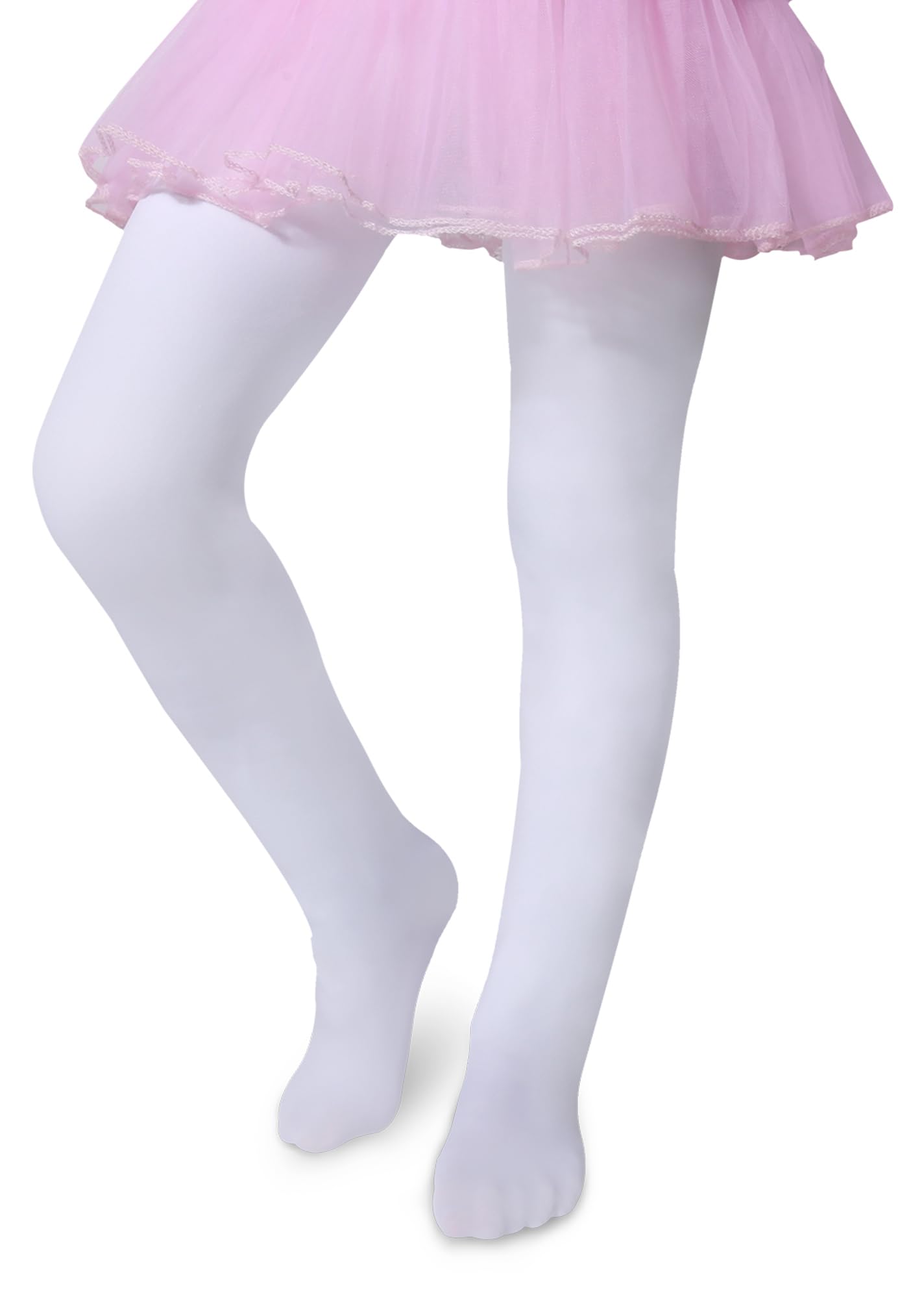 Henwarry 90D Ballet Dance Tights for Girls - Soft Microfiber School Uniform Leggings, Semi-Opaque Footed Stockings | Perfect for Ballet Class, Dance Practice & School Uniforms