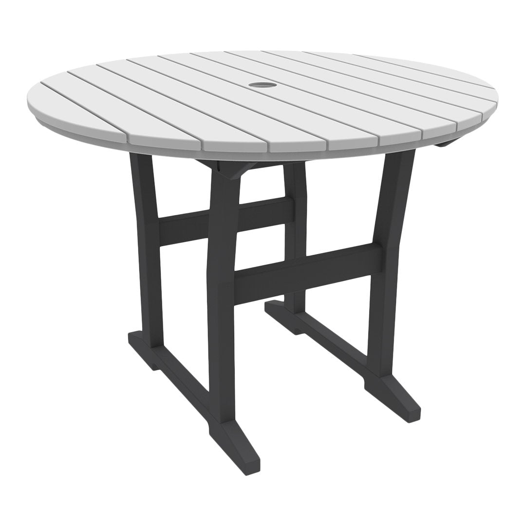 Coastline Cafe Round Dining Table - 36 Inch Modern Kitchen Table for Small Spaces, Breakfast Nook & Apartment - Perfect for Coffee Shops, Restaurants & Home Decor