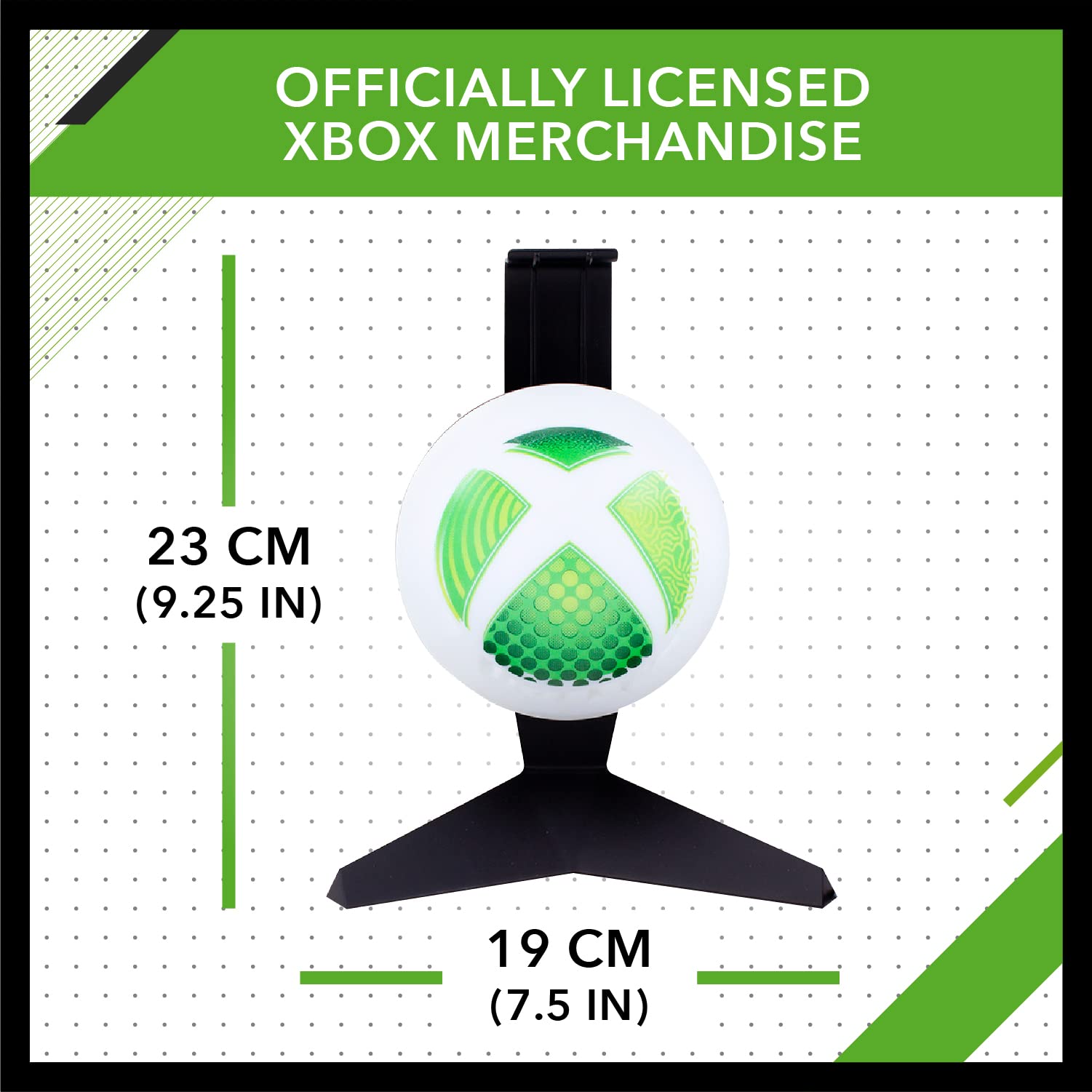 Official Xbox Headset Stand with LED Light - USB Powered Gaming Headphone Holder for Xbox Series X|S, Xbox One - Perfect Gaming Setup Accessory & Gift for Gamers - Ideal for Desk, Bedroom, and Gaming Room Organization