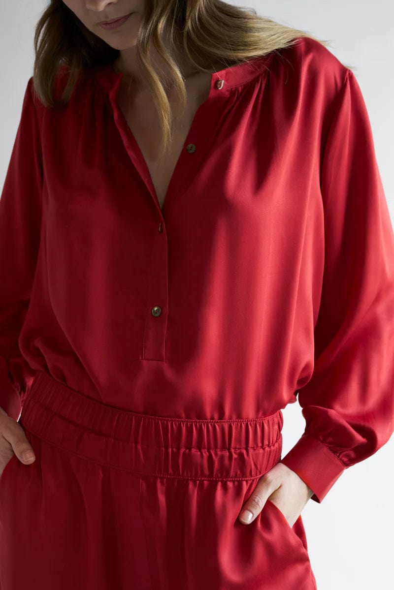 Nickie Women's Satin TENCEL™ Blouse - Soft & Breathable Long Sleeve Shirt in Multiple Colors | Office Wear, Casual Outfits & Special Occasions